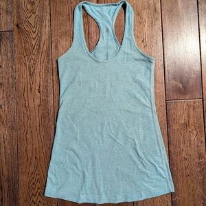 Lululemon Cool Racerback Tank in the Surge Wee Stripe, Blue / White